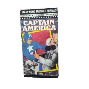 Captain America Hollywood Matinee Black and White Serials (VHS, 1993)